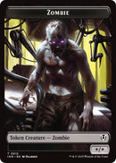 Zombie (0011) // Zombie (0012) Double-Sided Token [Innistrad Remastered Tokens] Foil