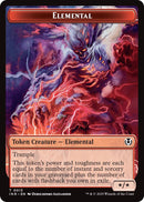 Elemental // Human (0014) Double-Sided Token [Innistrad Remastered Tokens] Foil