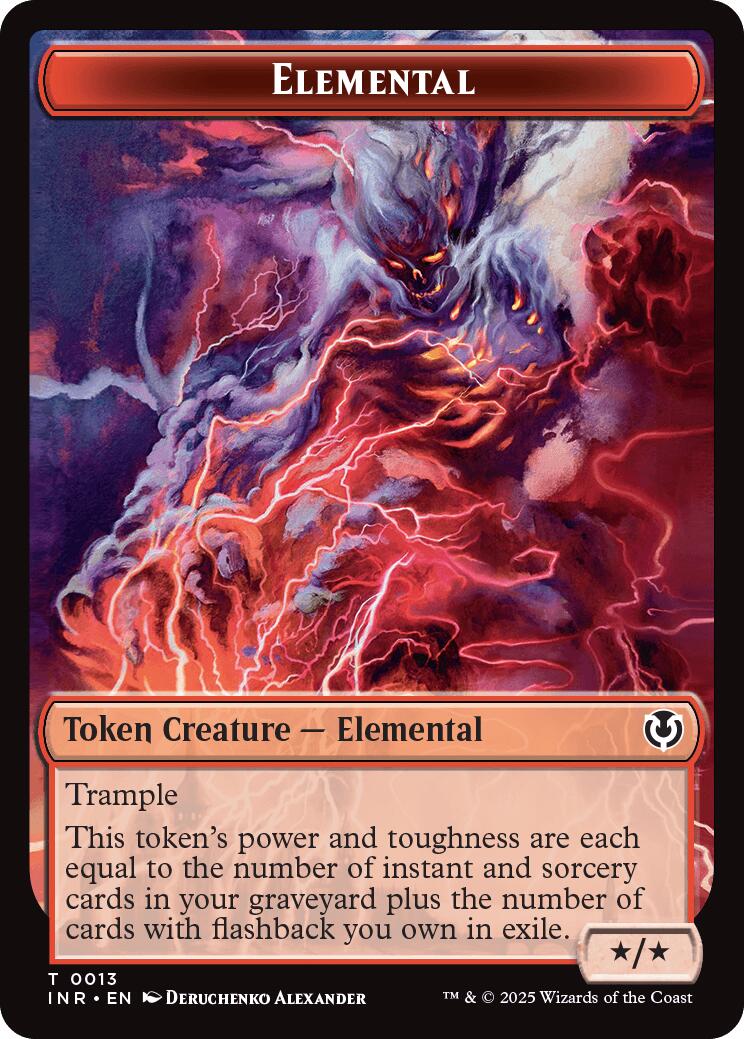 Elemental // Human (0014) Double-Sided Token [Innistrad Remastered Tokens] Foil