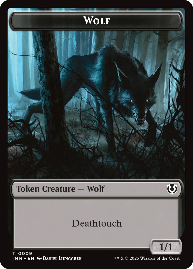 Wolf (0009) // Wolf (0018) Double-Sided Token [Innistrad Remastered Tokens] Foil