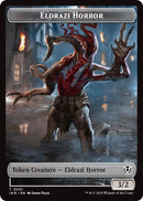 Clue // Eldrazi Horror Double-Sided Token [Innistrad Remastered Tokens] Foil