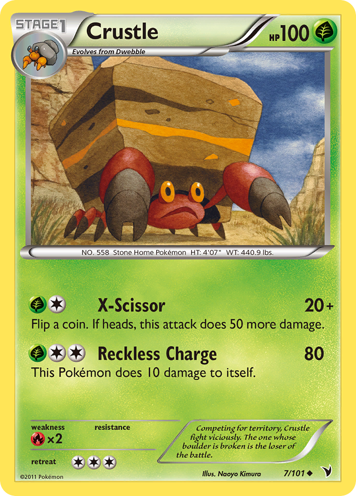 Crustle (7/101) [Black & White: Noble Victories] Reverse Holofoil