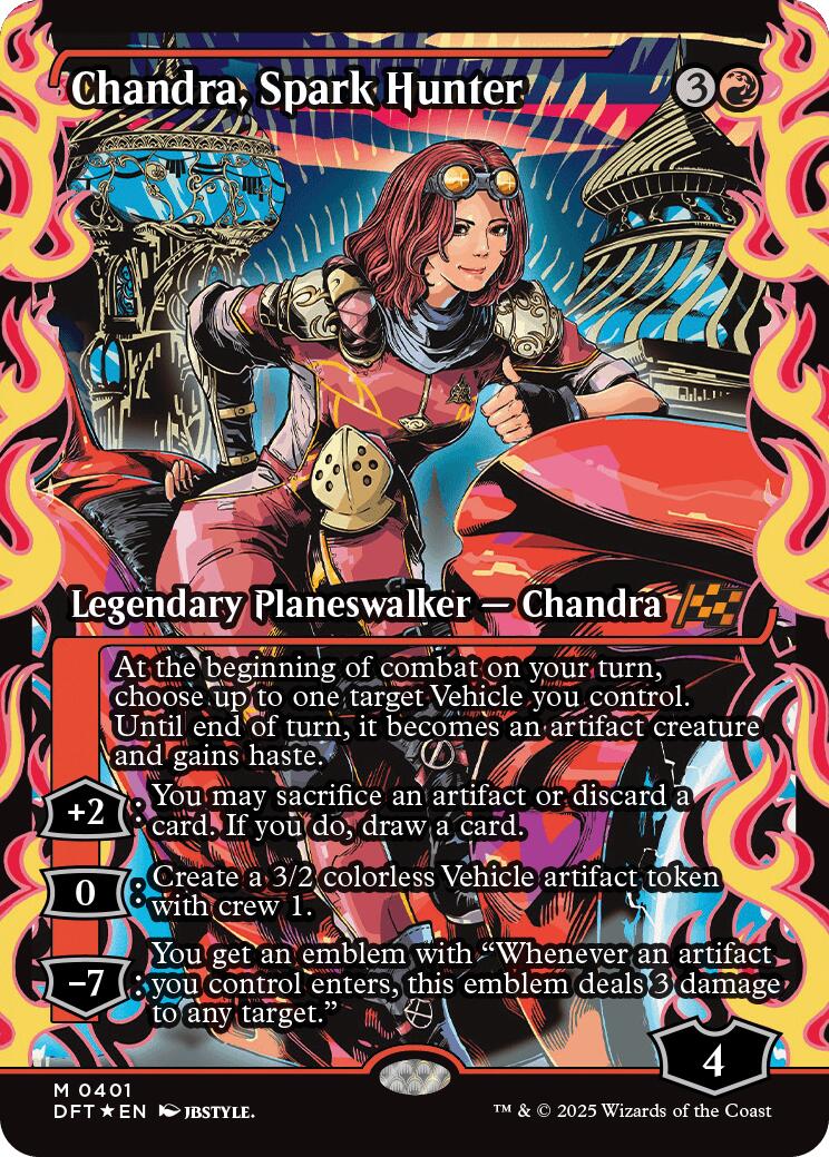 Chandra, Spark Hunter (Showcase) (Japanese) [Aetherdrift] Foil