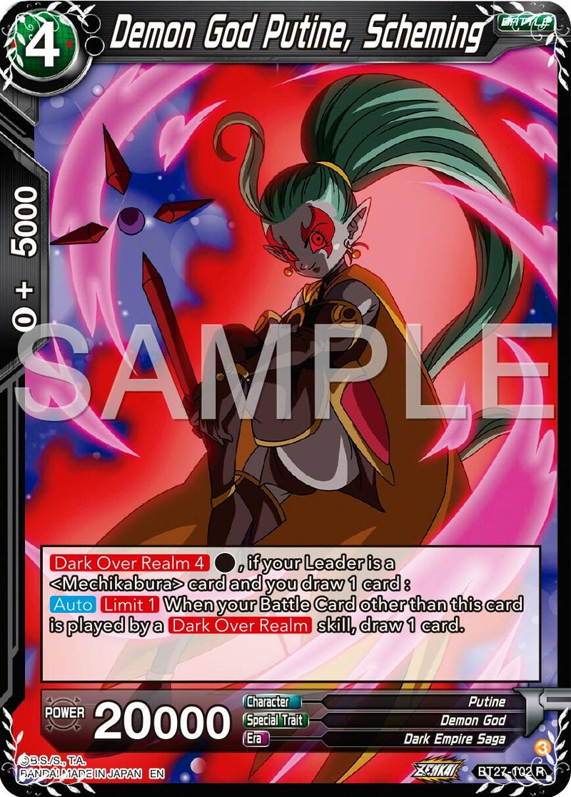 Demon God Putine, Scheming (BT27-102) [History of Z] Parallel Foil