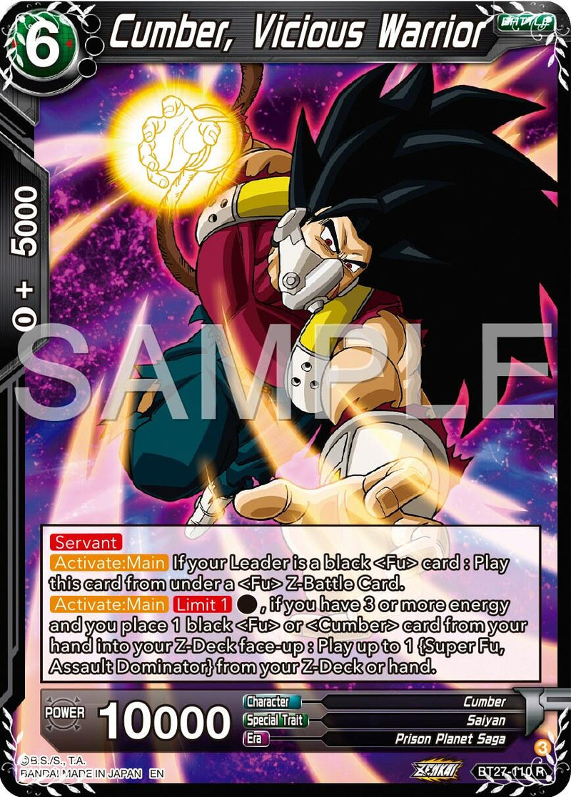Cumber, Vicious Warrior (BT27-110) [History of Z] Parallel Foil