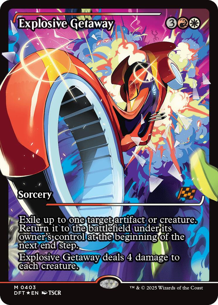 Explosive Getaway (Showcase) (Japanese) [Aetherdrift] Foil