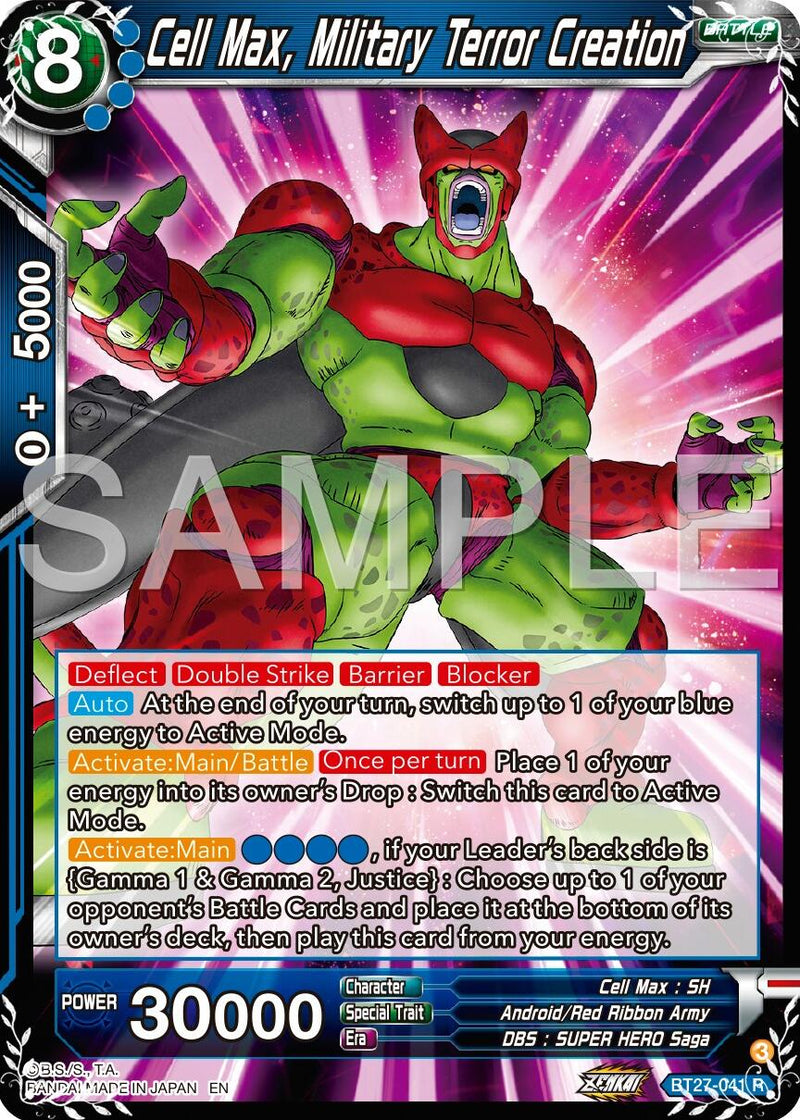 Cell Max, Military Terror Creation (BT27-041) [History of Z] Parallel Foil