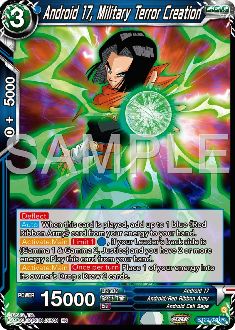 Android 17, Military Terror Creation (BT27-030) [History of Z] Parallel Foil