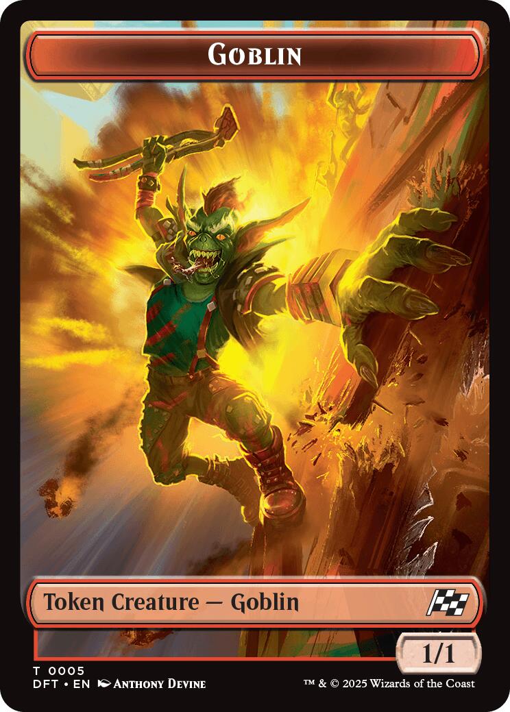 Goblin // Thopter (0010) Double-Sided Token [Aetherdrift Tokens] Foil