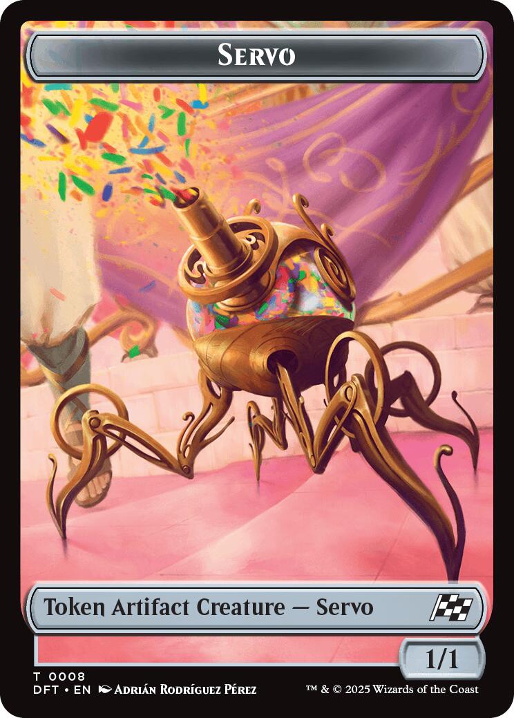 Servo // Thopter (0009) Double-Sided Token [Aetherdrift Tokens] Foil