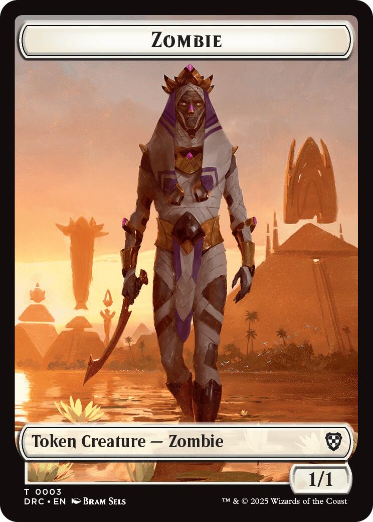 Champion of Wits // Zombie (0003) Double-Sided Token [Aetherdrift Tokens] Foil