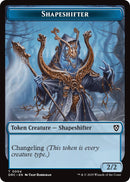 Shapeshifter // Zombie (0003) Double-Sided Token [Aetherdrift Tokens] Foil