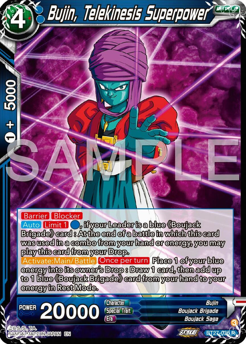 Bujin, Telekinesis Superpower (BT27-036) [History of Z] Parallel Foil