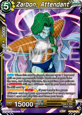 Zarbon, Attendant (BT27-080) [History of Z] Parallel Foil