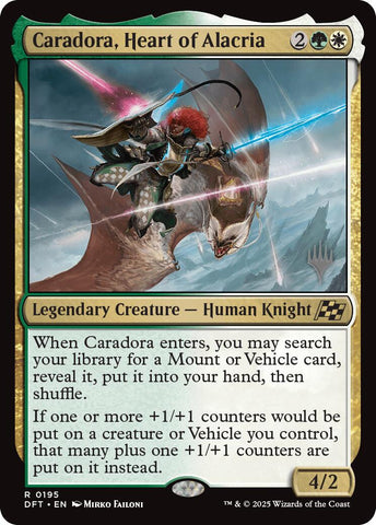 Caradora, Heart of Alacria (Promo Pack) [Aetherdrift Promos] Foil