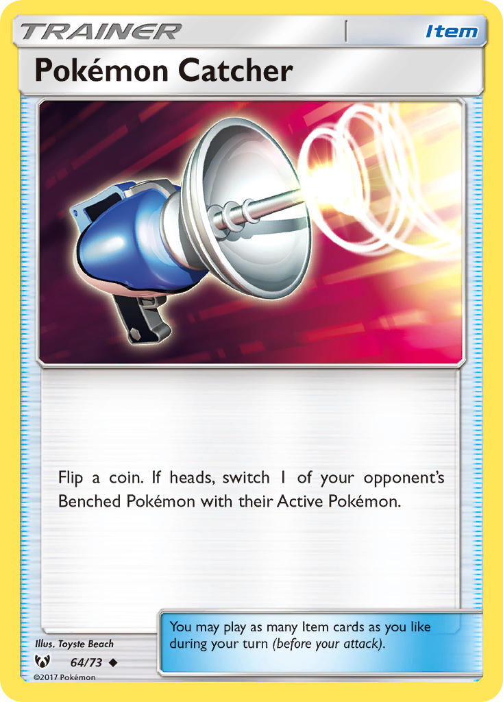 Pokemon Catcher (64/73) [Sun & Moon: Shining Legends] Reverse Holofoil