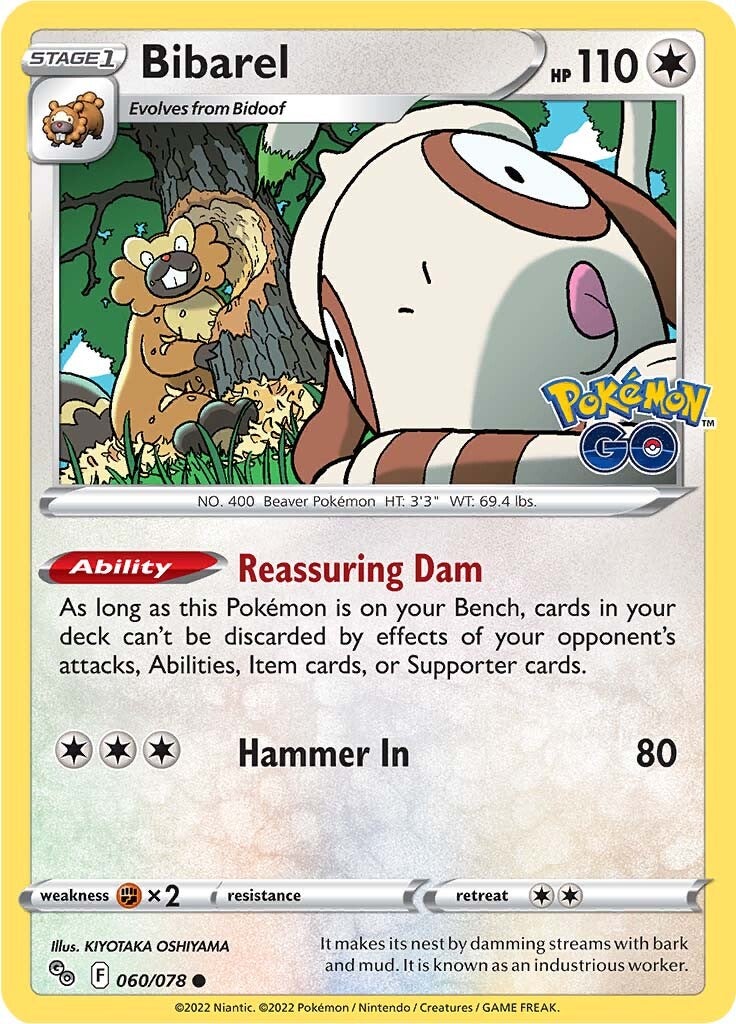 Bibarel (060/078) [Pokémon GO] Reverse Holofoil