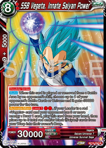 SSB Vegeta, Innate Saiyan Power (BT27-020) [History of Z] Parallel Foil