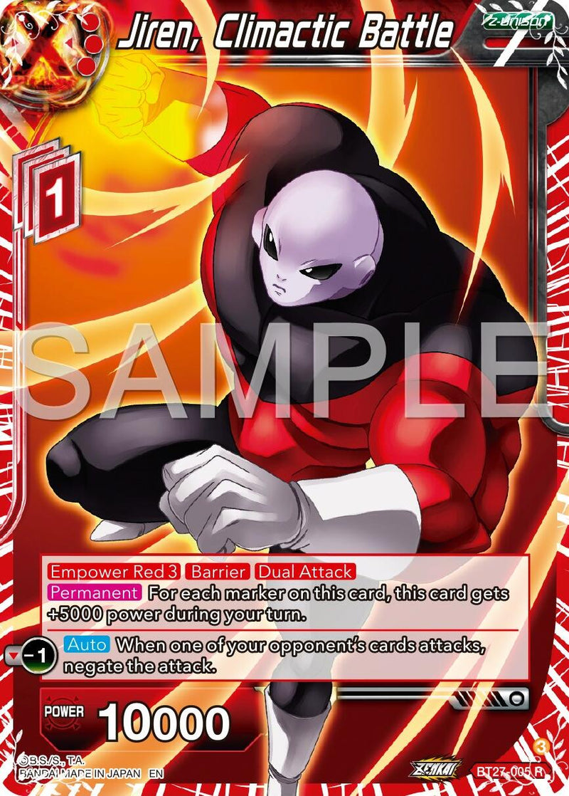 Jiren, Climactic Battle (BT27-005) [History of Z] Parallel Foil