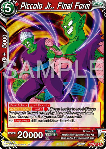 Piccolo Jr., Final Form (BT27-012) [History of Z] Parallel Foil