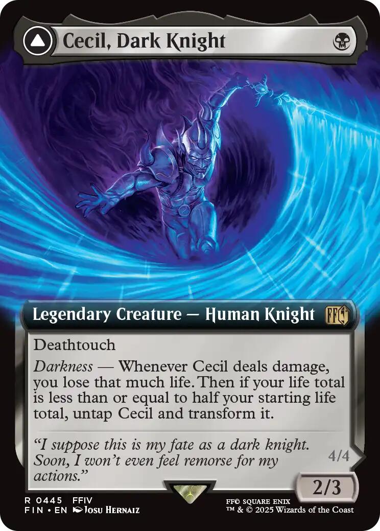 Cecil, Dark Knight // Cecil, Redeemed Paladin (Extended Art) [FINAL FANTASY] Foil