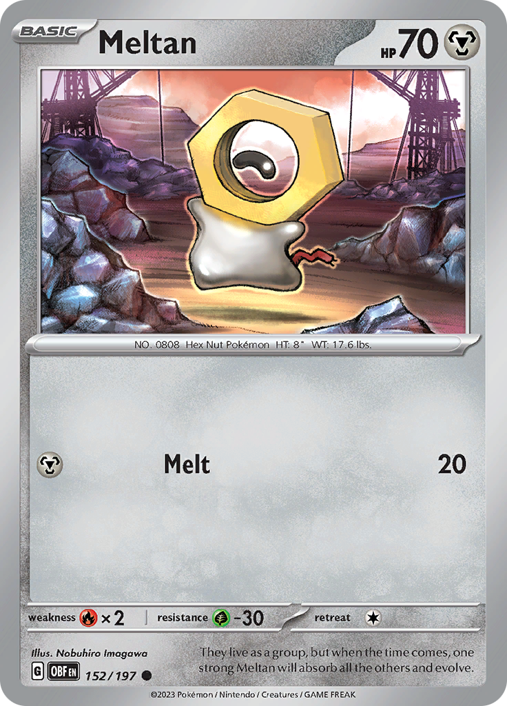 Meltan (152/197) [Scarlet & Violet: Obsidian Flames] Reverse Holofoil