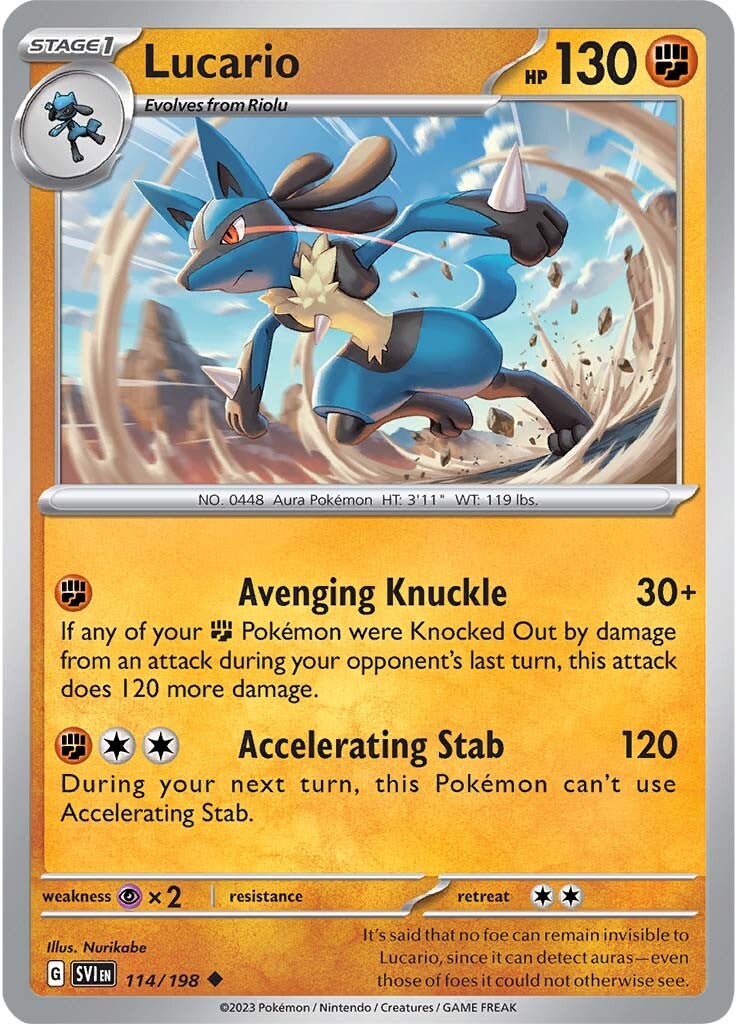 Lucario (114/198) [Scarlet & Violet: Base Set] Reverse Holofoil
