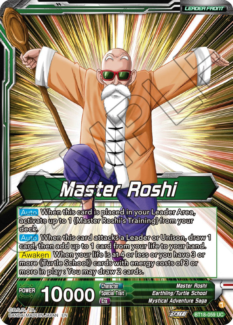 Master Roshi // Son Goku, Krillin, Yamcha, & Master Roshi, Reunited (BT18-059) [Dawn of the Z-Legends] Parallel Foil