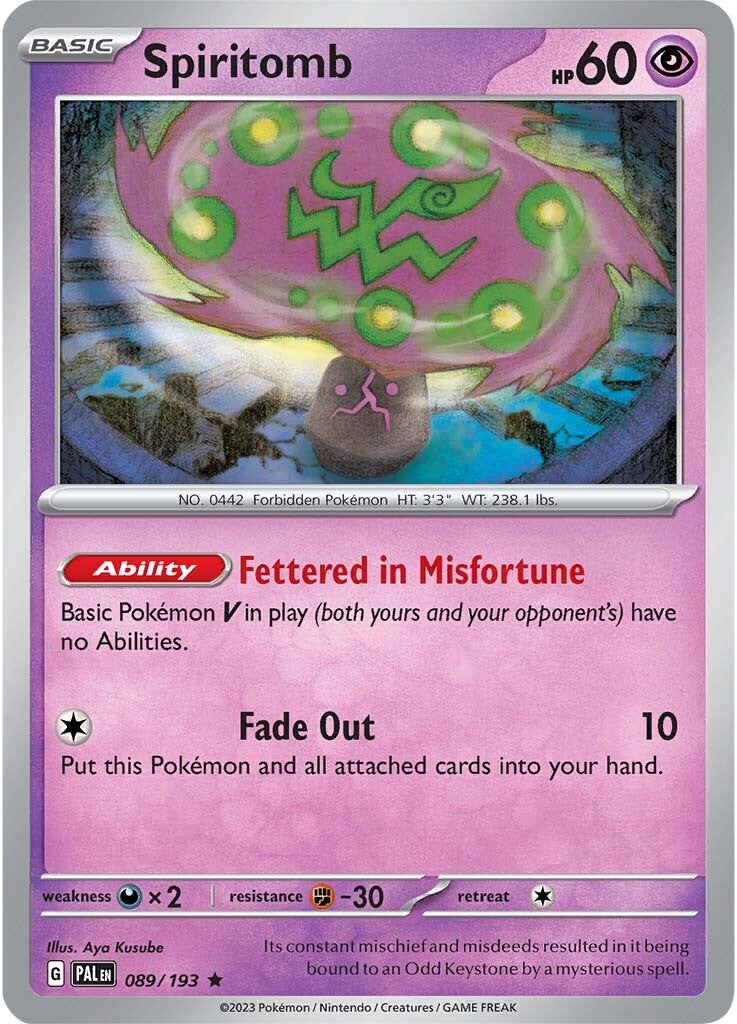 Spiritomb (089/193) [Scarlet & Violet: Paldea Evolved] Reverse Holofoil