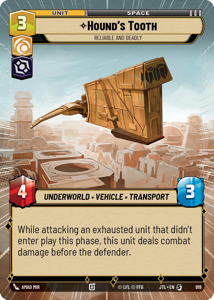 Hound's Tooth - Reliable and Deadly (919) (Hyperspace Foil) (919) [Jump to Lightspeed]
