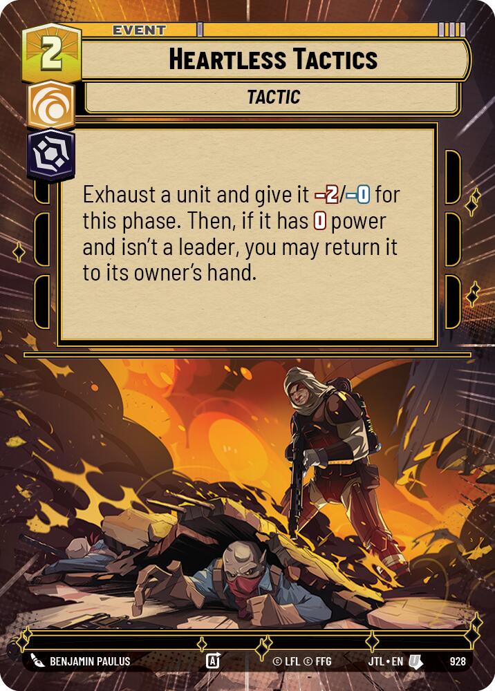 Heartless Tactics (928) (Hyperspace Foil) (928) [Jump to Lightspeed]