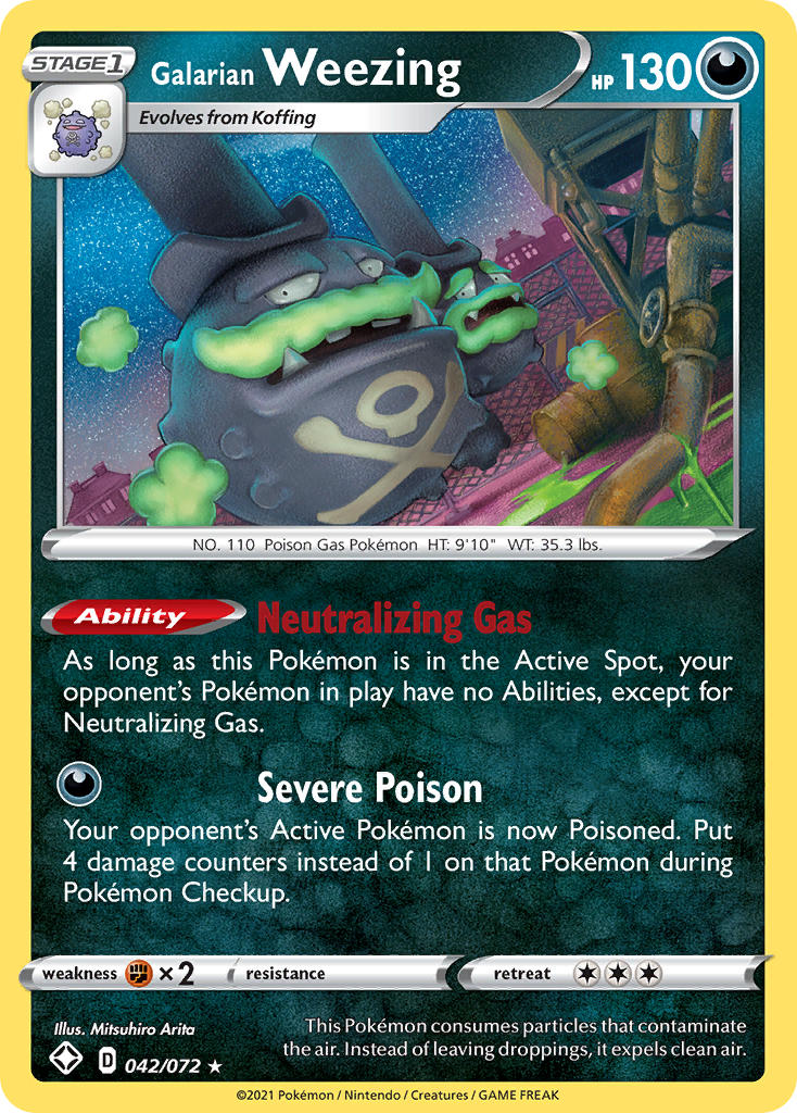 Galarian Weezing (042/072) [Sword & Shield: Shining Fates] Reverse Holofoil