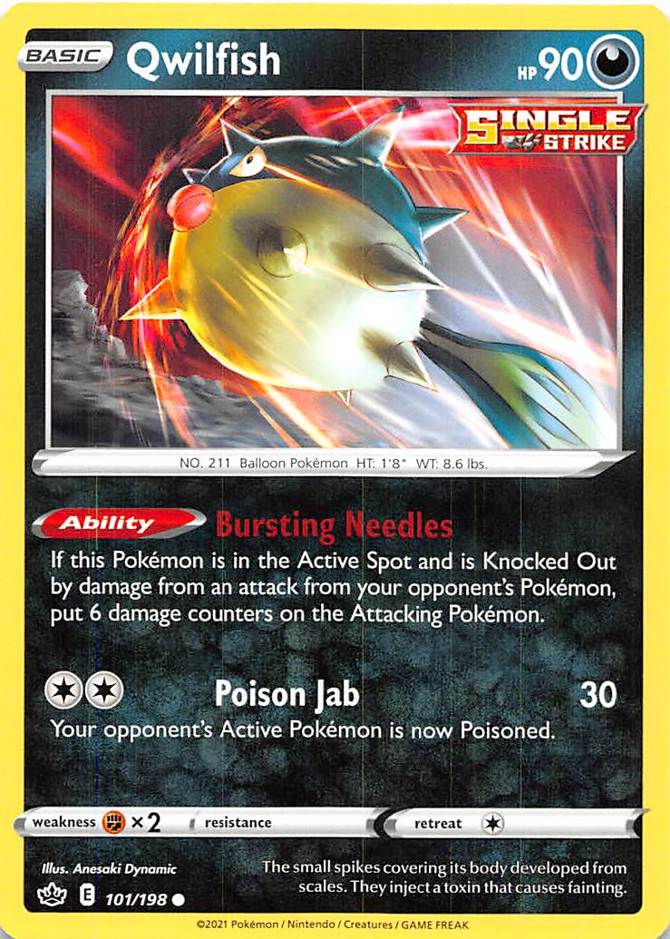 Qwilfish (101/198) [Sword & Shield: Chilling Reign] Reverse Holofoil