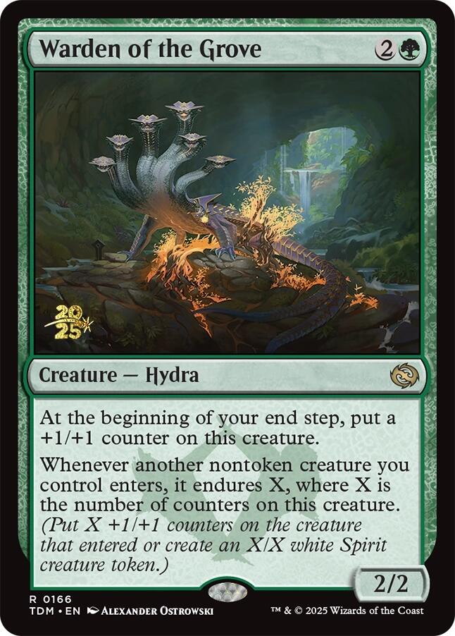 Warden of the Grove [Tarkir: Dragonstorm Prerelease Promos] Foil