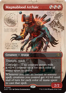 Magmablood Archaic (Borderless) [Secrets of Strixhaven] Foil