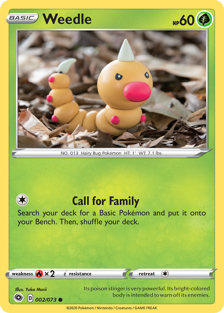 Weedle (002/073) [Sword & Shield: Champion's Path] Reverse Holofoil