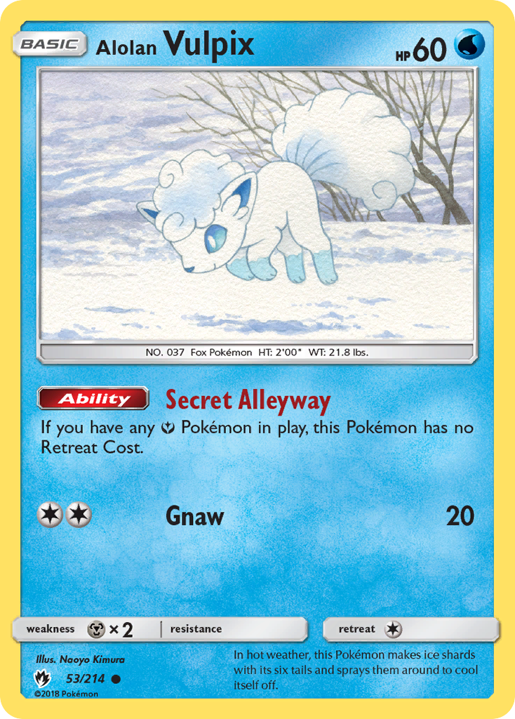 Alolan Vulpix (53/214) [Sun & Moon: Lost Thunder] Reverse Holofoil