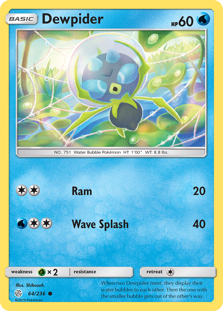 Dewpider (64/236) [Sun & Moon: Cosmic Eclipse] Reverse Holofoil