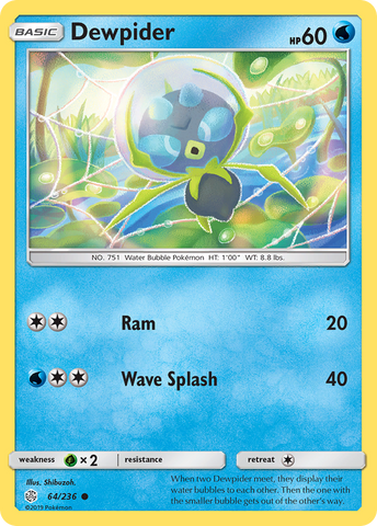 Dewpider (64/236) [Sun & Moon: Cosmic Eclipse] Reverse Holofoil