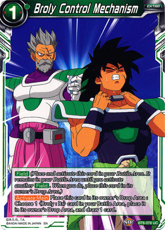 Broly Control Mechanism (BT6-076) [Destroyer Kings] Parallel Foil