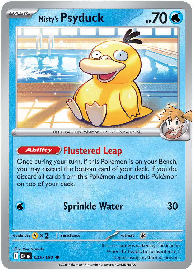 Misty's Psyduck (045/182) [Scarlet & Violet: Destined Rivals] Reverse Holofoil