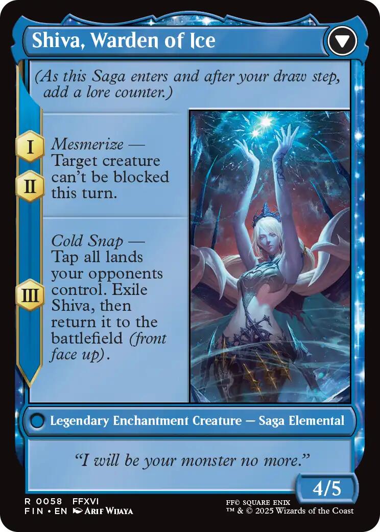 Jill, Shiva's Dominant // Shiva, Warden of Ice [FINAL FANTASY] Foil
