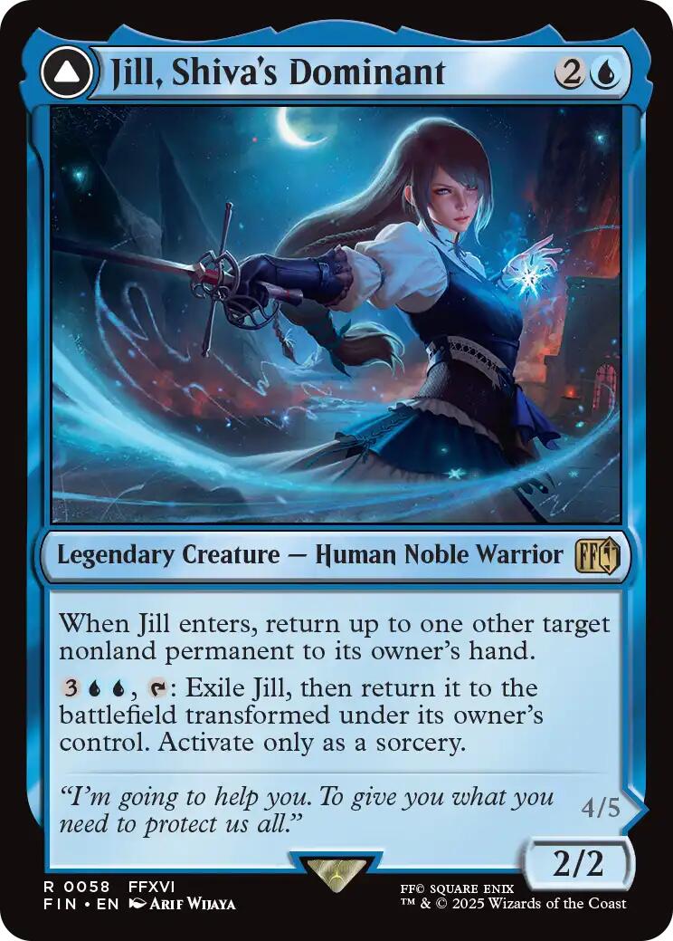 Jill, Shiva's Dominant // Shiva, Warden of Ice [FINAL FANTASY] Foil
