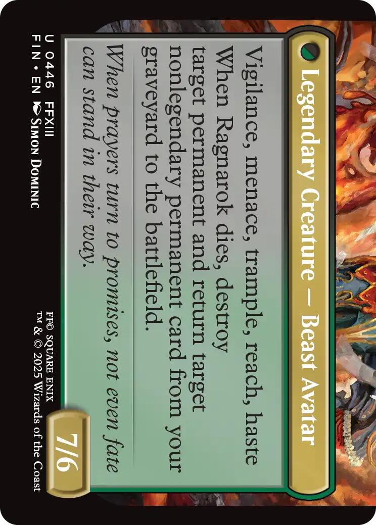 Fang, Fearless l'Cie (Extended Art) [FINAL FANTASY] Foil