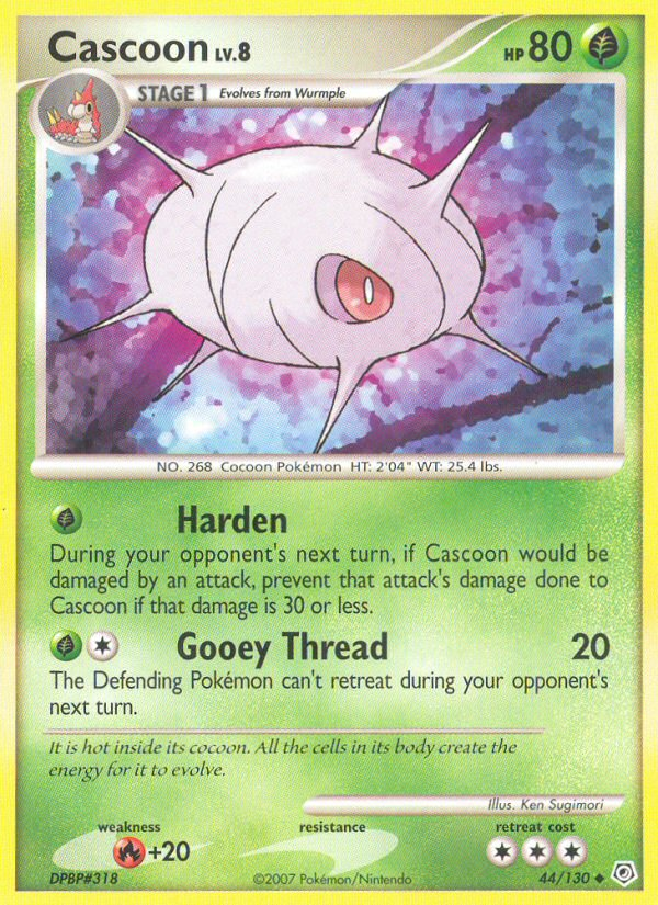 Cascoon (44/130) [Diamond & Pearl: Base Set] Reverse Holofoil