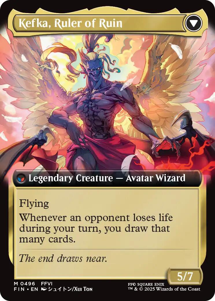 Kefka, Court Mage // Kefka, Ruler of Ruin (Extended Art) [FINAL FANTASY] Foil