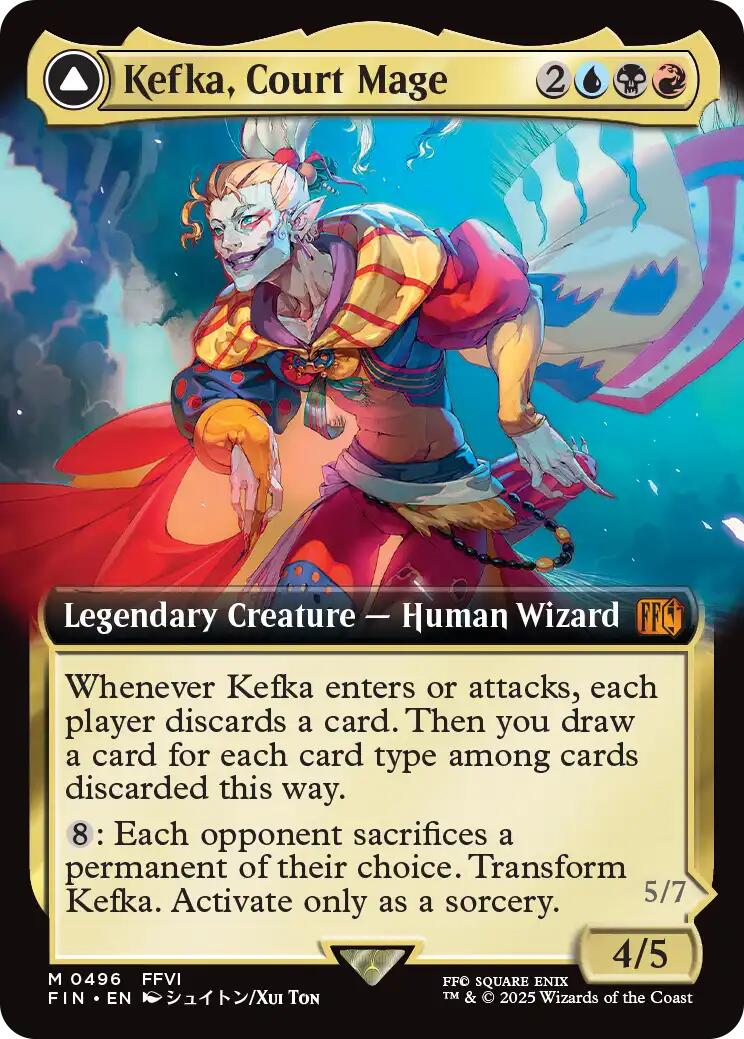 Kefka, Court Mage // Kefka, Ruler of Ruin (Extended Art) [FINAL FANTASY] Foil