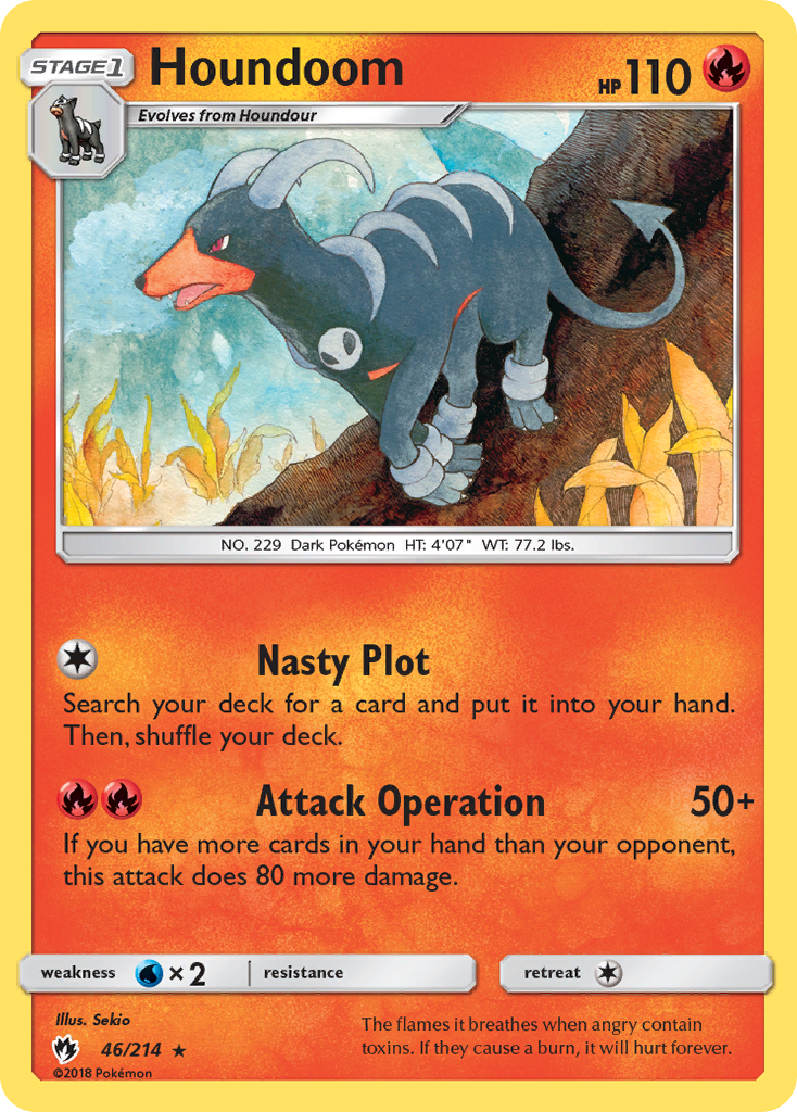 Houndoom (46/214) [Sun & Moon: Lost Thunder] Reverse Holofoil