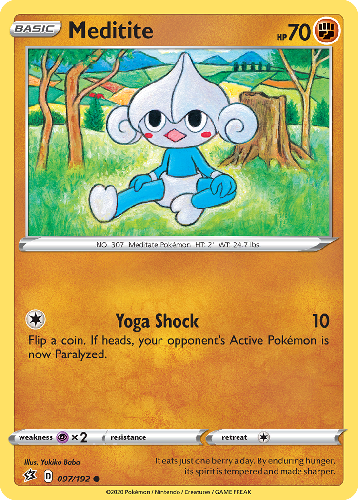 Meditite (097/192) [Sword & Shield: Rebel Clash] Reverse Holofoil