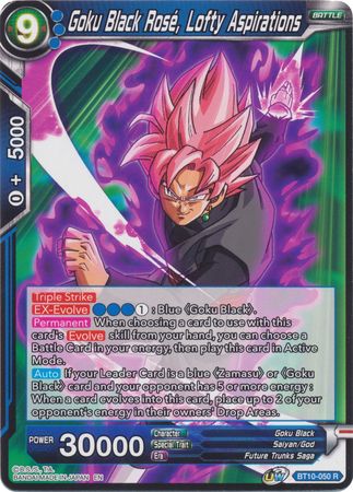 Goku Black Rose, Lofty Aspirations (BT10-050) [Rise of the Unison Warrior] Parallel Foil